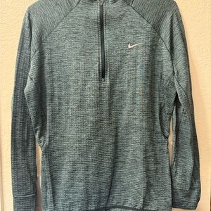 Nike Green/Gray Dry Fit half-Zip Pullover Sweatshirt